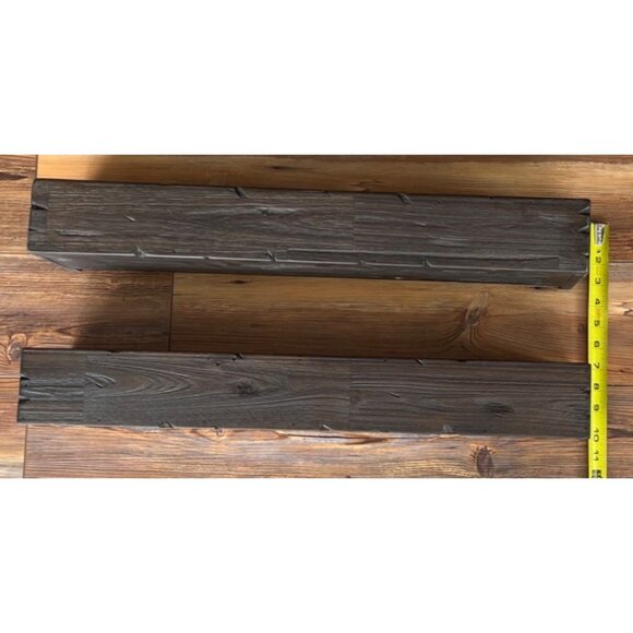 Kelly Clarkson Home Floating Shelves Set Of 2 24" Dark Wood Finish - Picture 3 of 9